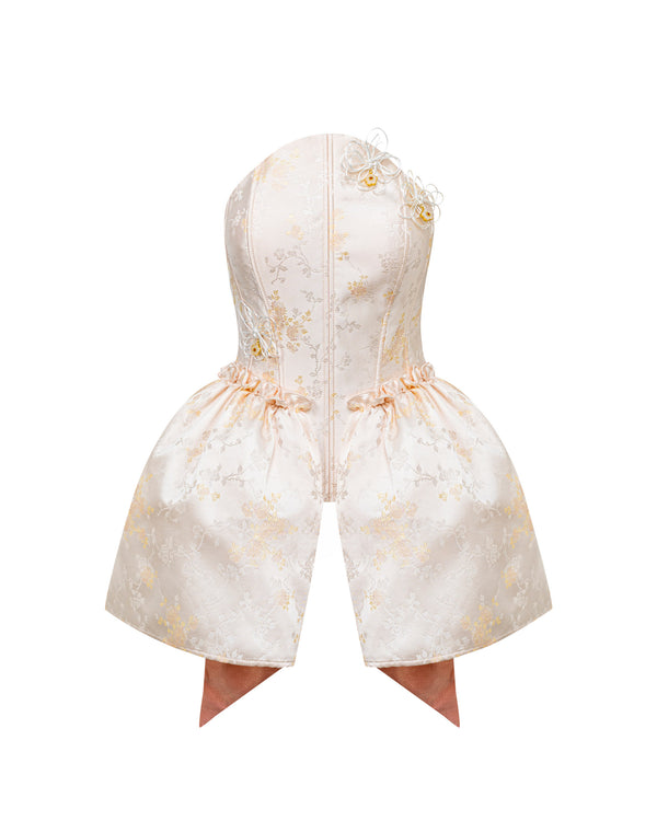 Strapless Peplum Corset Top