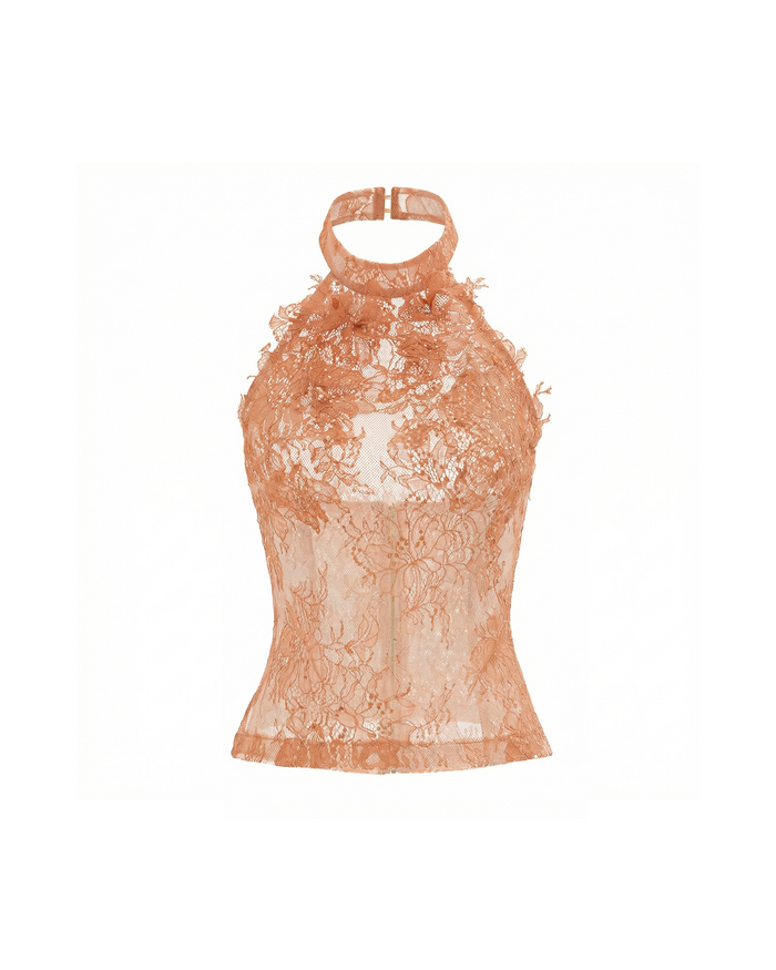 Lace Halter Neck Top