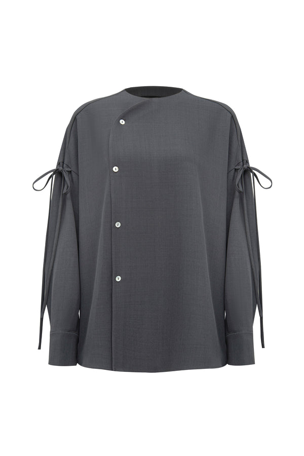 Asymmetrical Button-Up Shirt