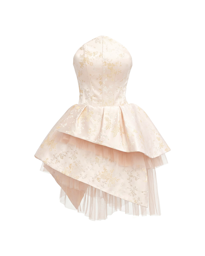 Strapless Peplum Top