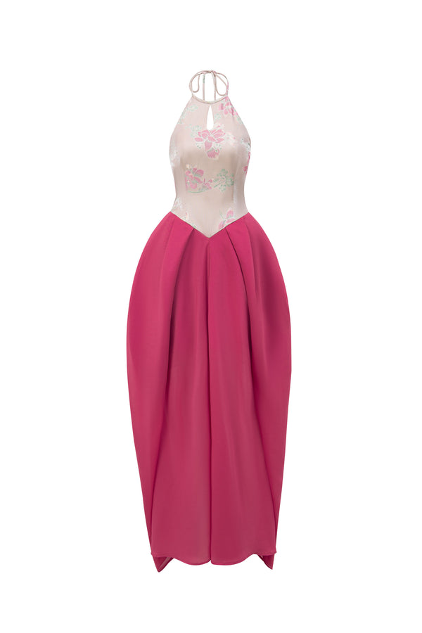 Halter Neck Chiffon Dress
