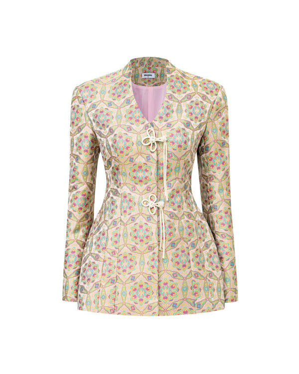 V Neck Waisted Blazer