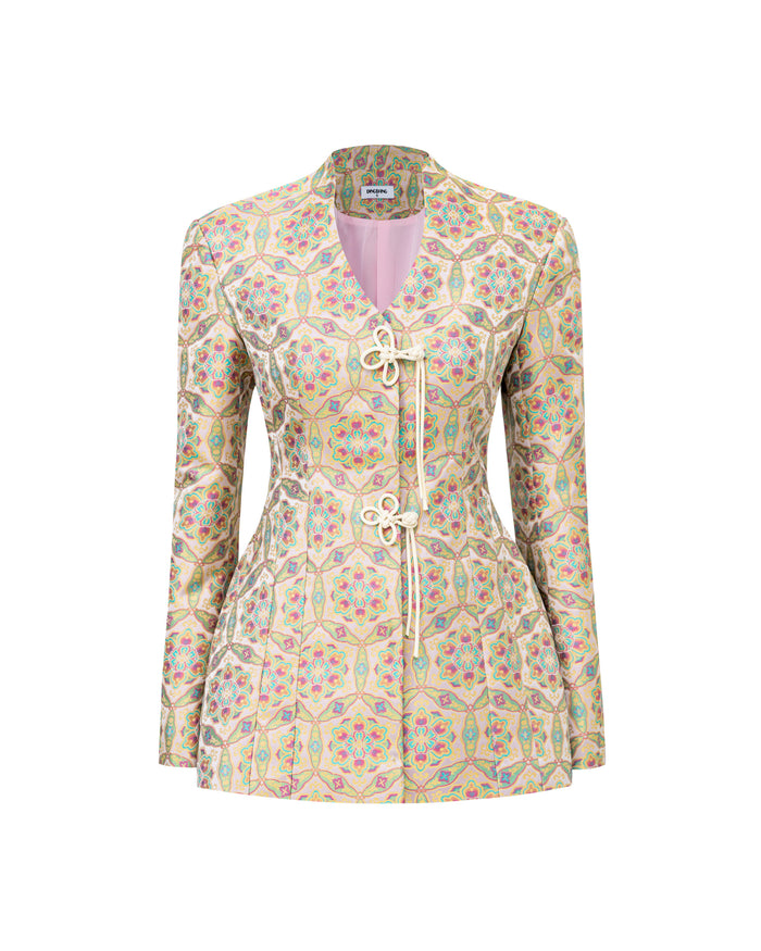 V Neck Waisted Blazer