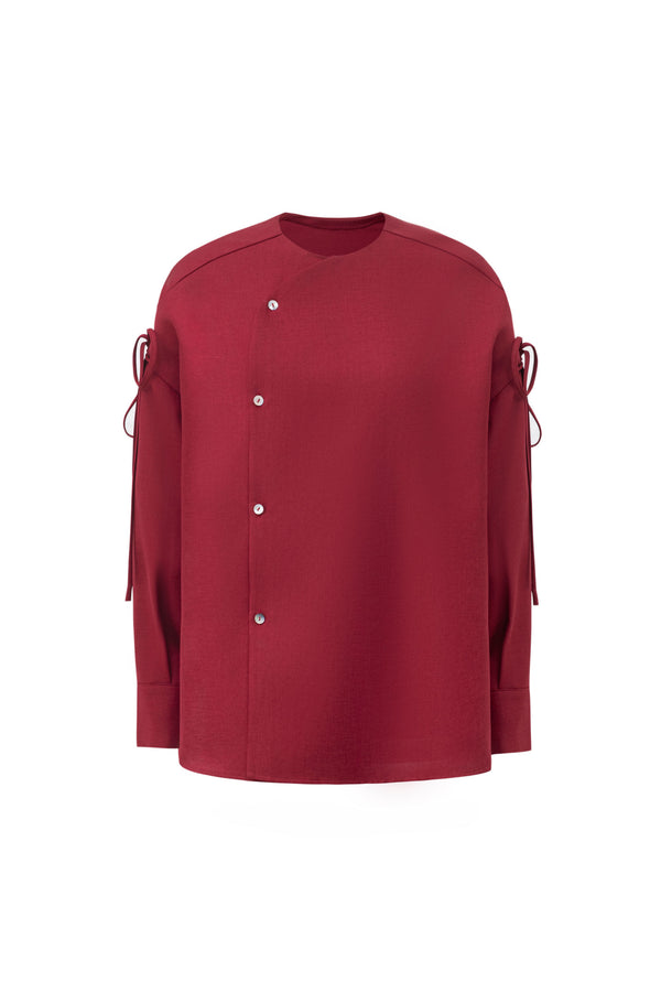 Asymmetrical Button-Up Shirt