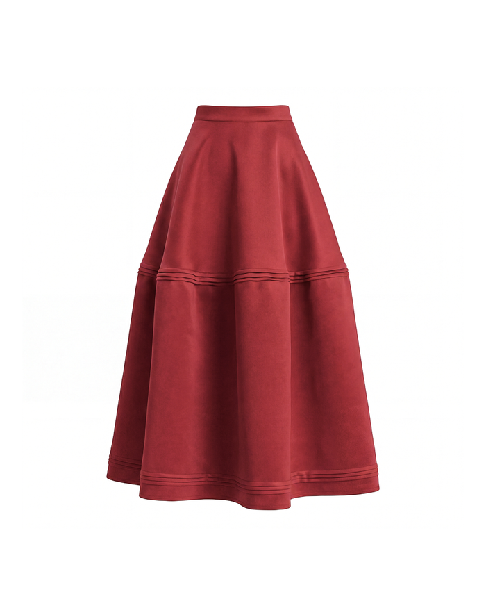 High-Waist Flared Maxi Skirt