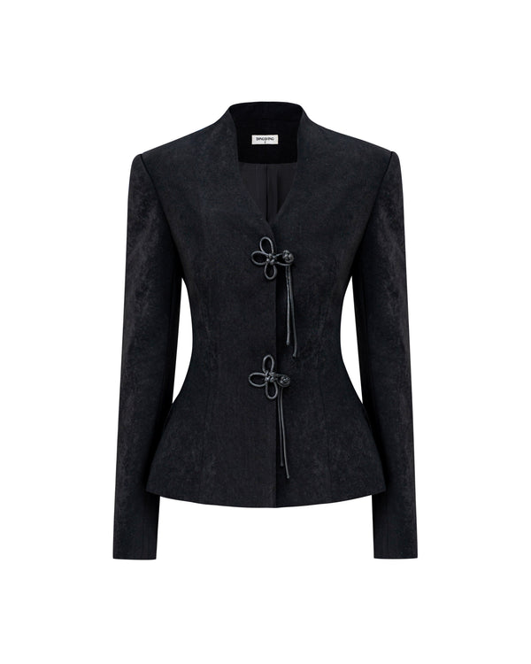 V Neck Waisted Blazer