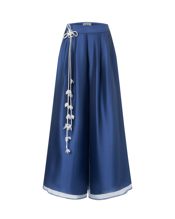 High-Waisted Pleated Wide-Leg Pants