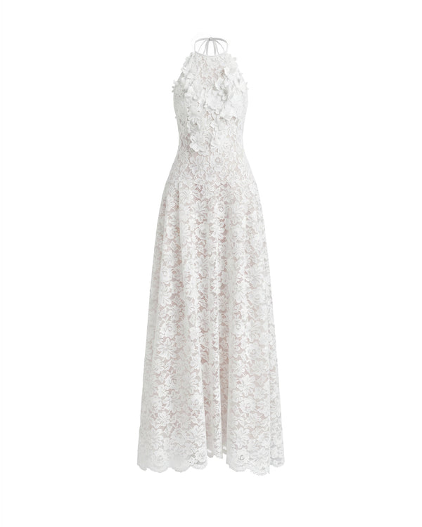 asos edition lace halter neck maxi wedding dress Anniversary – DD Atelier 3d floral halter