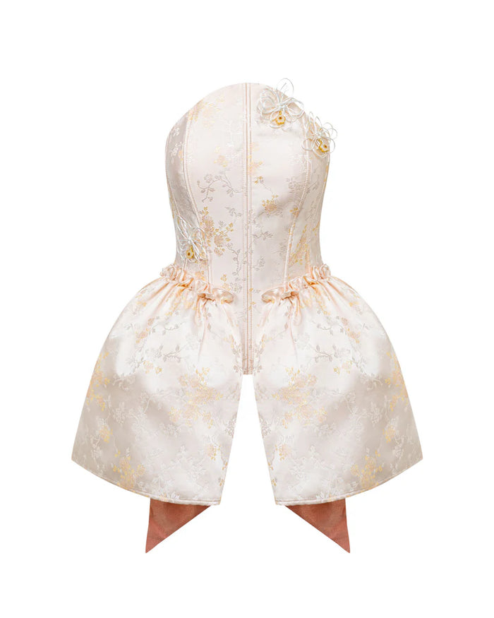 Strapless Peplum Corset Top
